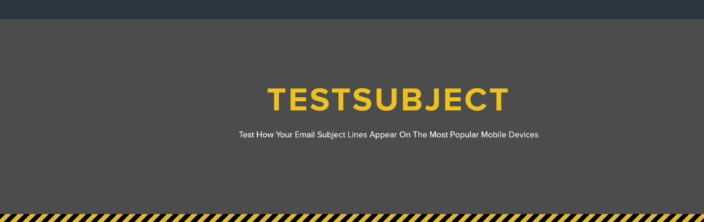 Test Subject homepage