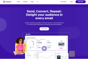 Moosend's home page