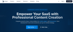 Unlayer's home page