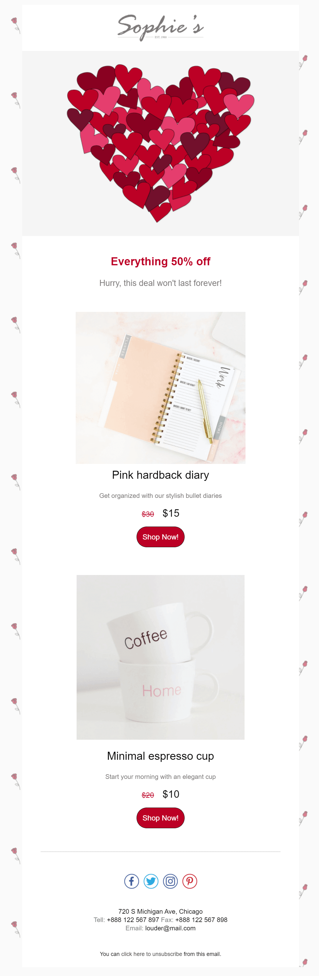 Valentine's email template