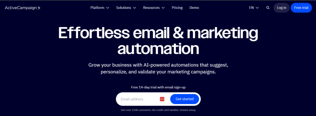 ActiveCampaign email marketing service