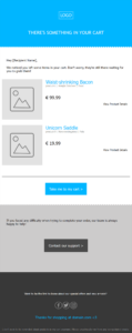 ocean blue cart abandonment template