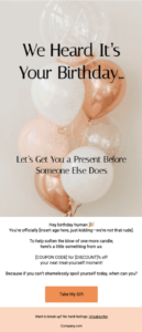 birthday wishes email template