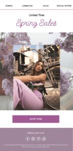 spring sales newsletter example