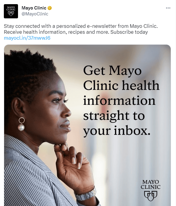 healthcare social media post