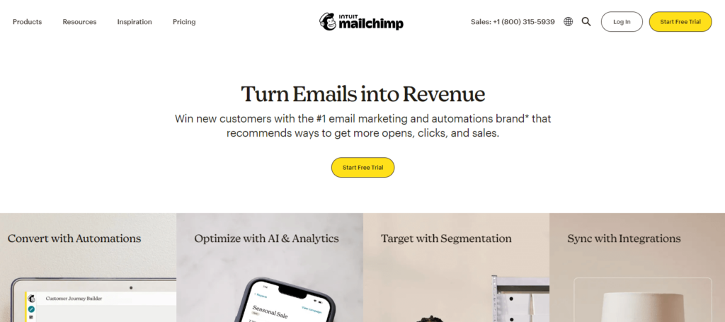 Mailchimp best email blast service