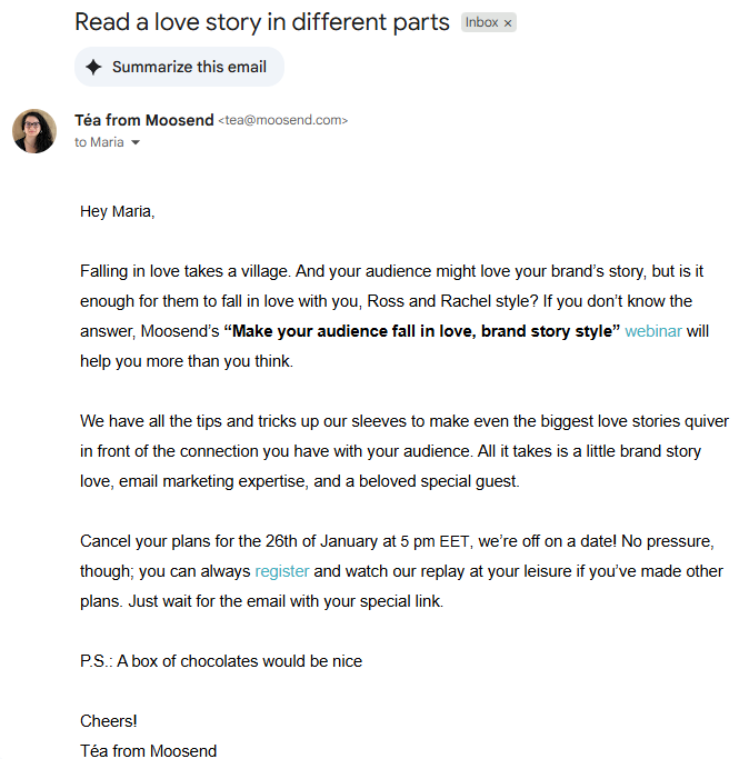 event reminder email example from moosend event reminder email example from moosend