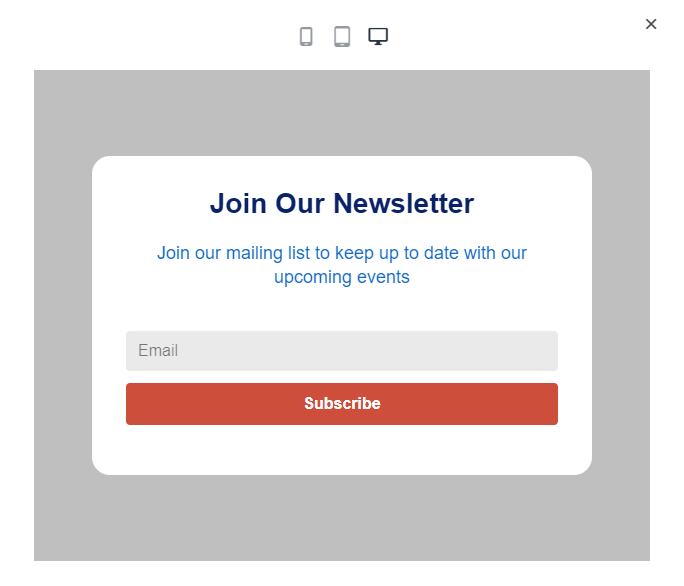 moosend newsletter signup form template