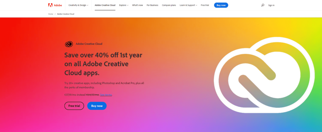 Adobe Creative Cloud SaaS tool