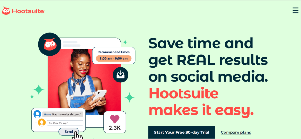 Hootsuite social media management