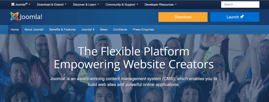 Joomla content management system