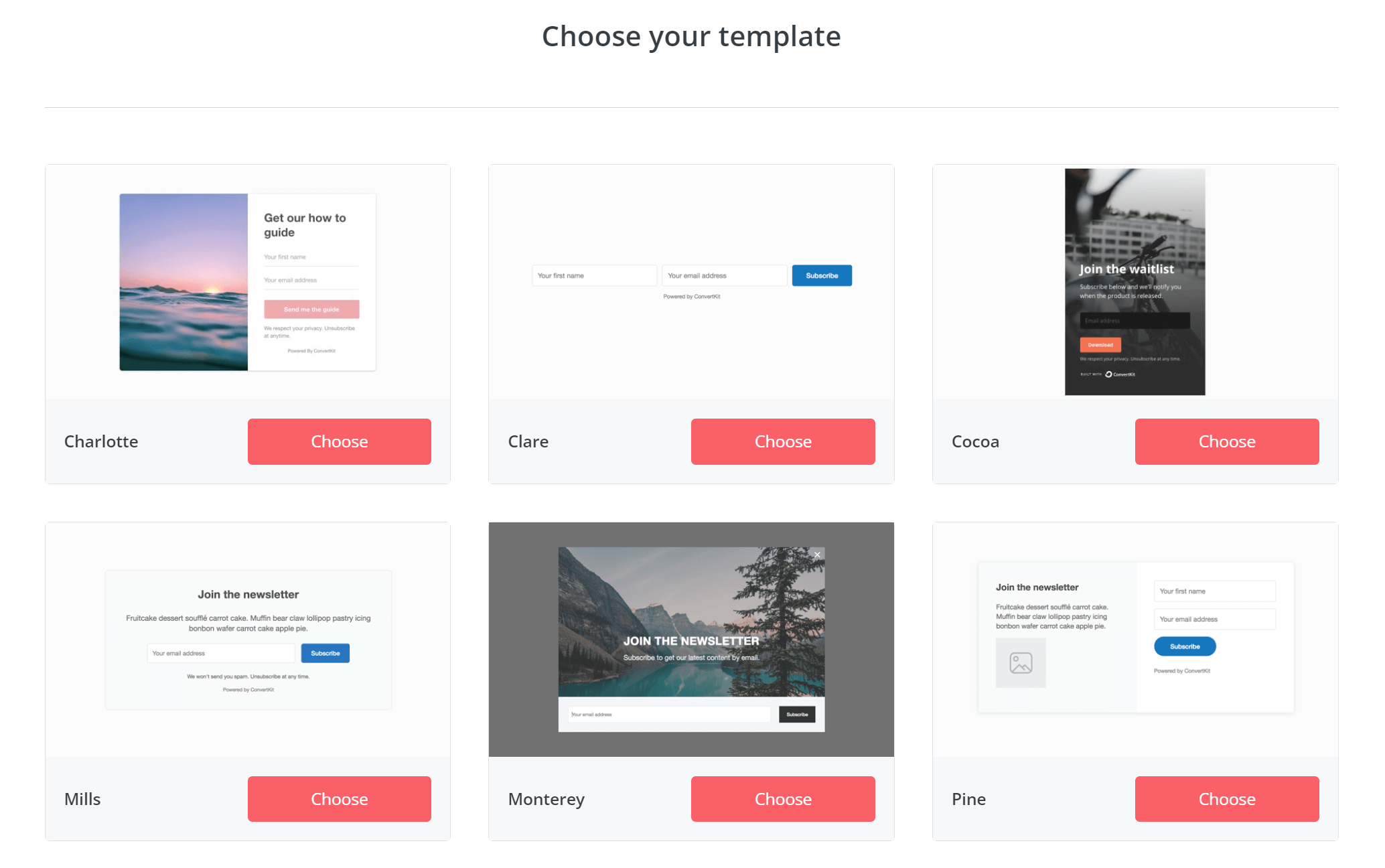 convertkit form templates