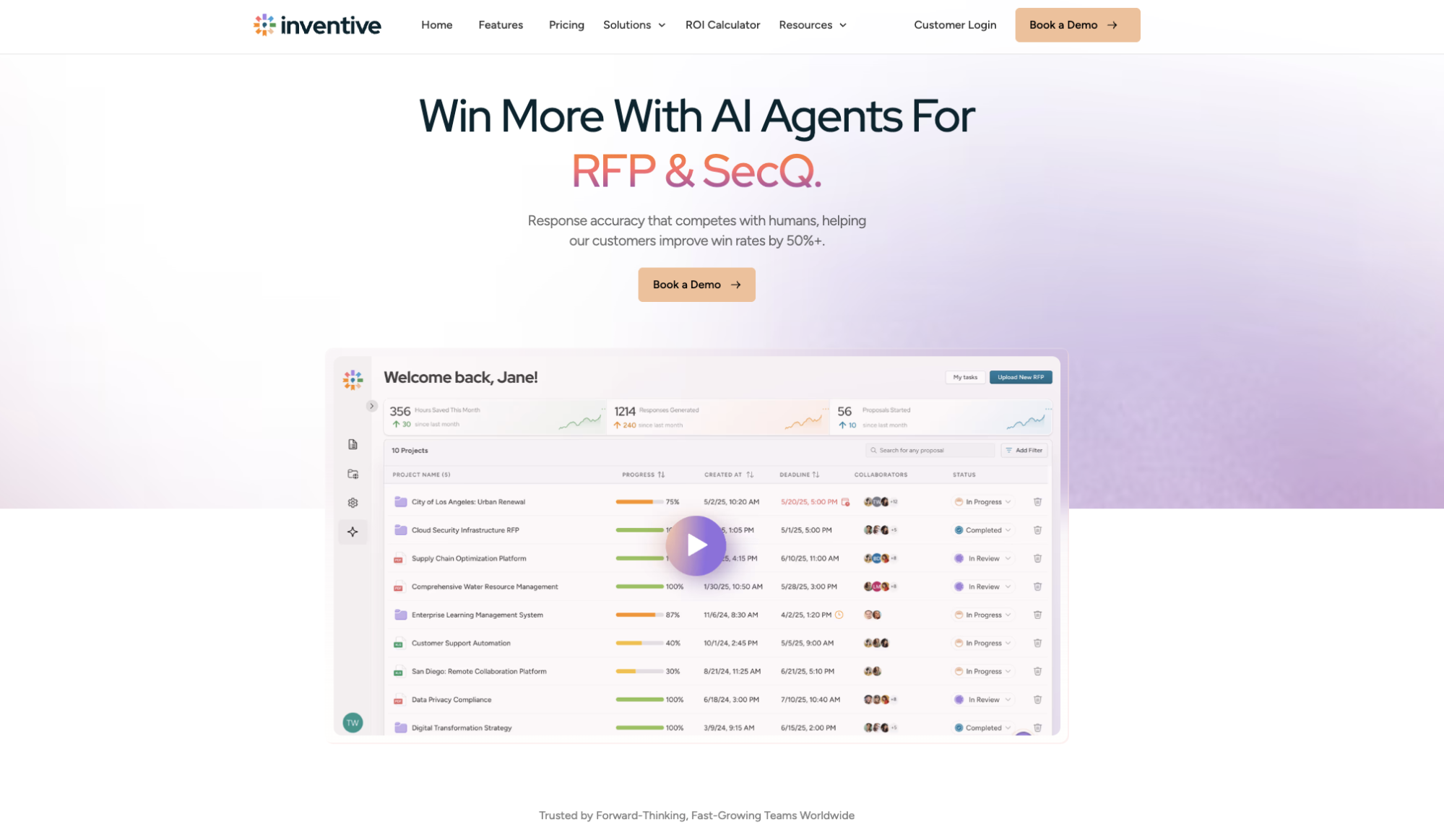 Inventive AI homepage