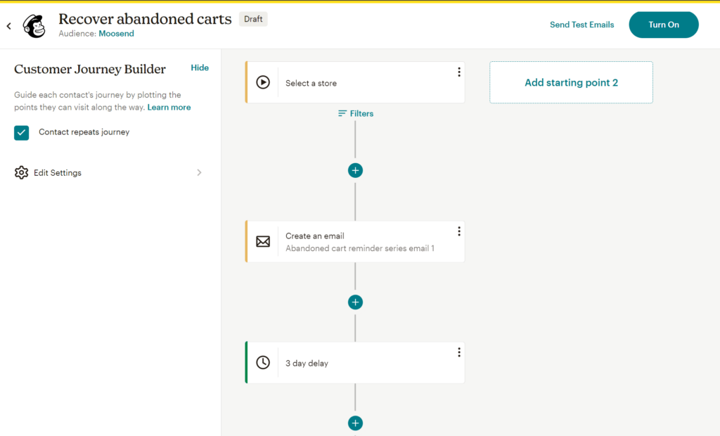 Mailchimp Review 2024 Pros Cons Pricing Analysis   Mailchimp Customer Journey Builder 1024x620 