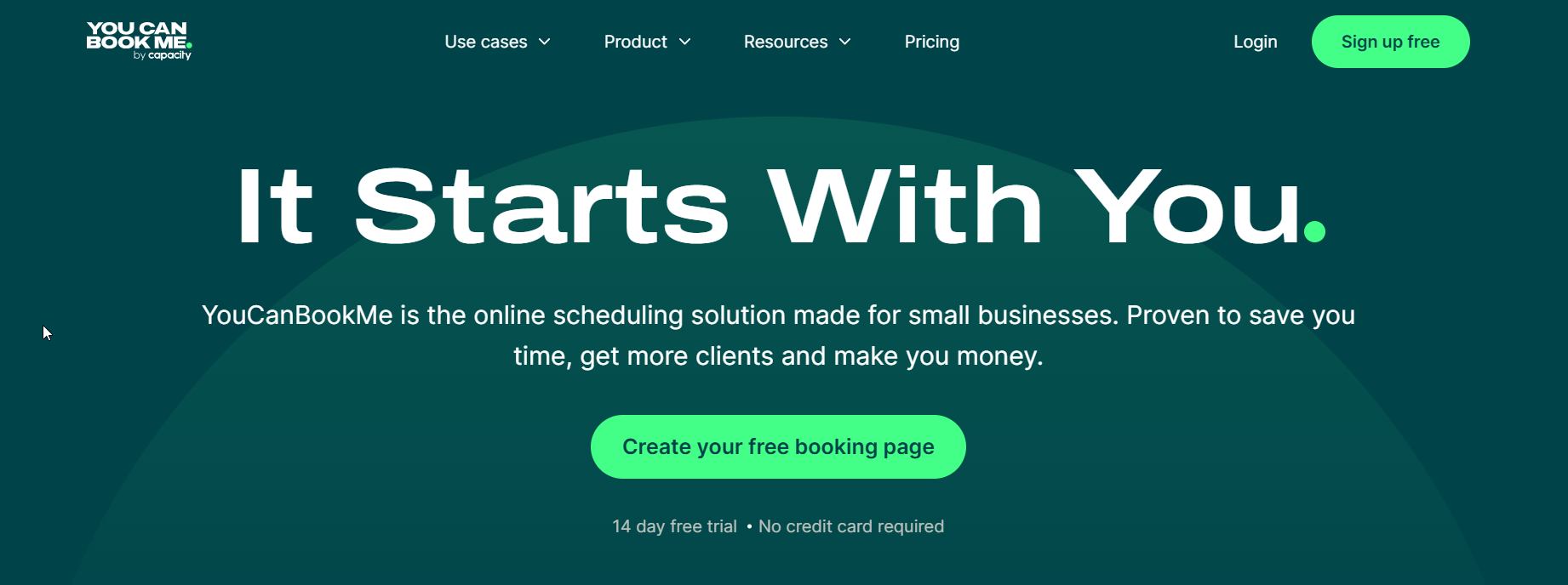 YCBM online scheduling tool homepage