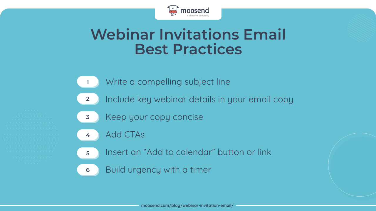 A graph showing webinar invitation email best practices