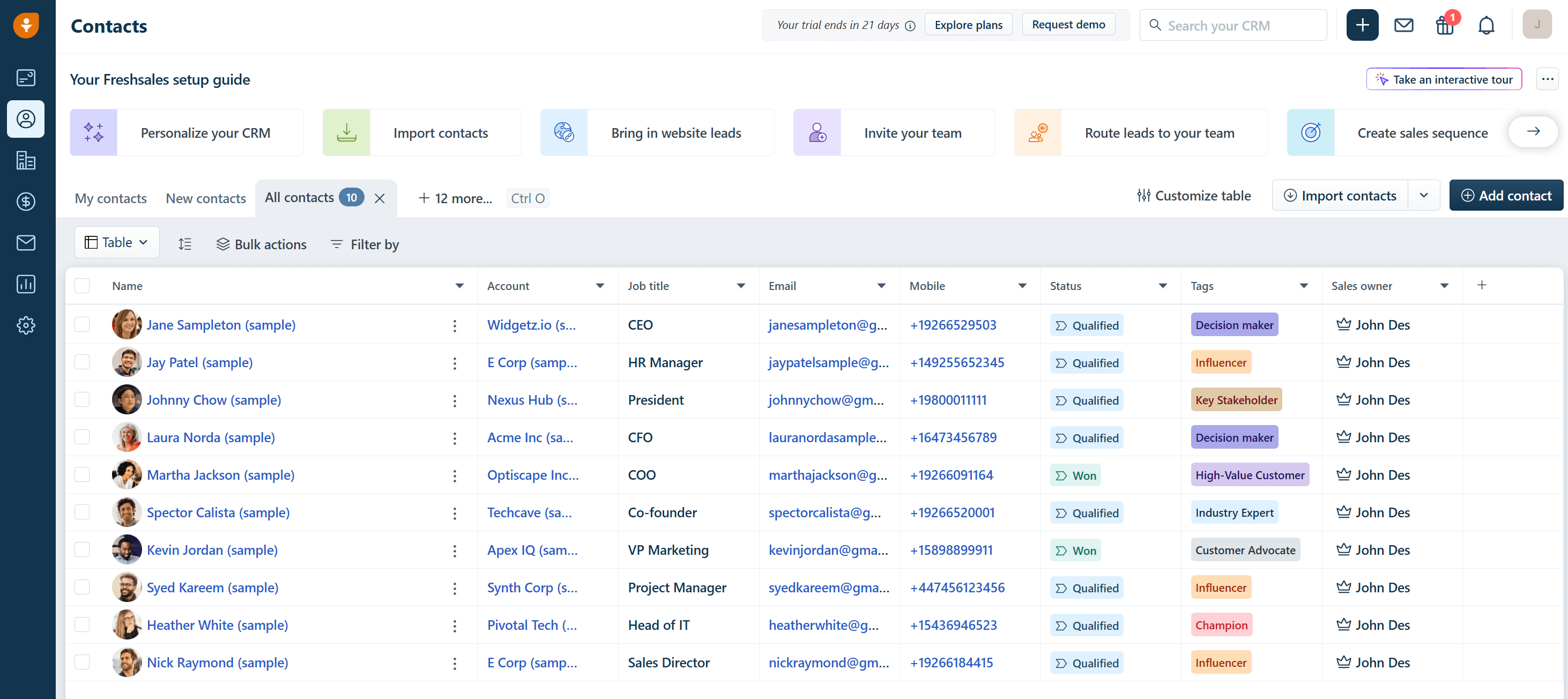freshsales hubspot competitor tool
