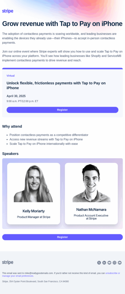 Stripe webinar invitation Stripe webinar invitation