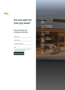real estate landing pages