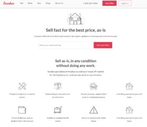Sundae's landing page