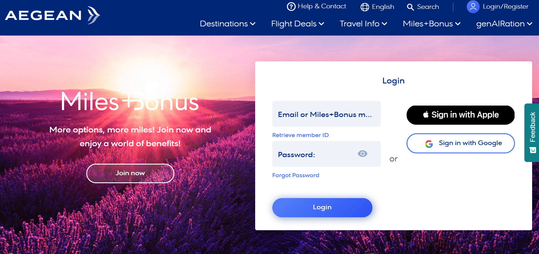 miles and bonus rewards program by aegean