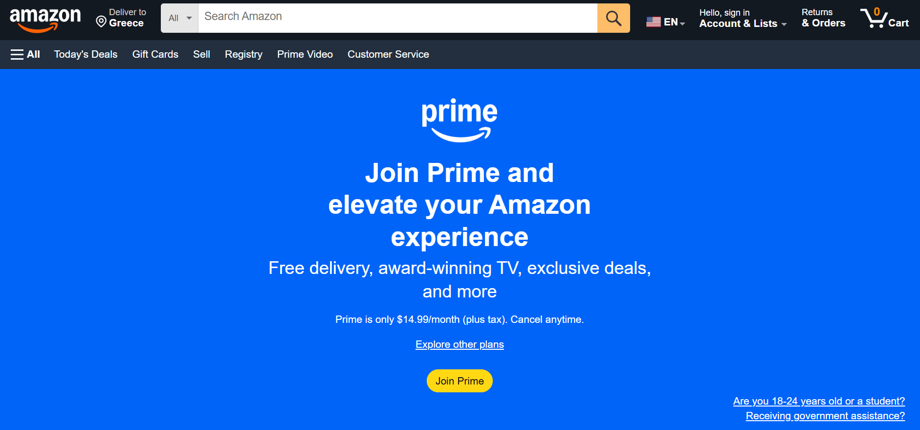 amazon prime subscription program
