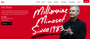 the brand story on Keller William's landing page