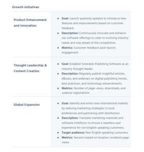growth initiatives example