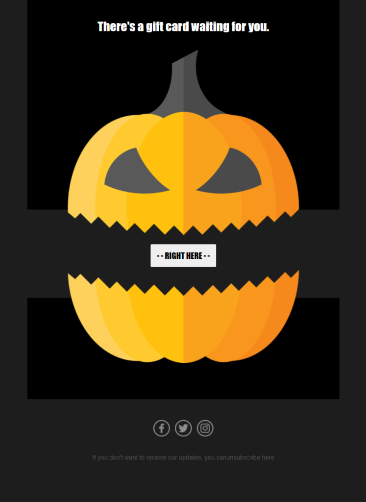 moosend pumpkin Halloween template