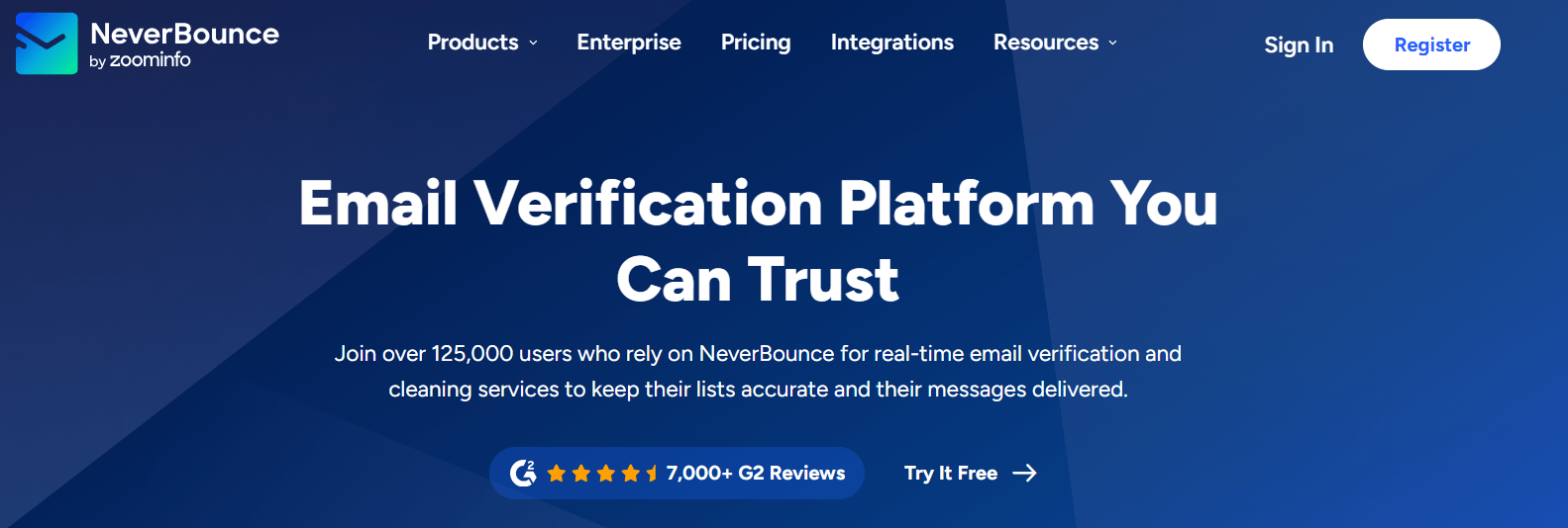 Neverbounce list cleaning tool homepage