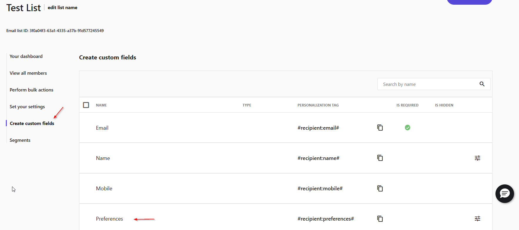 preference center step one