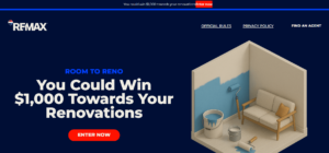 remax landing page with sweepstake