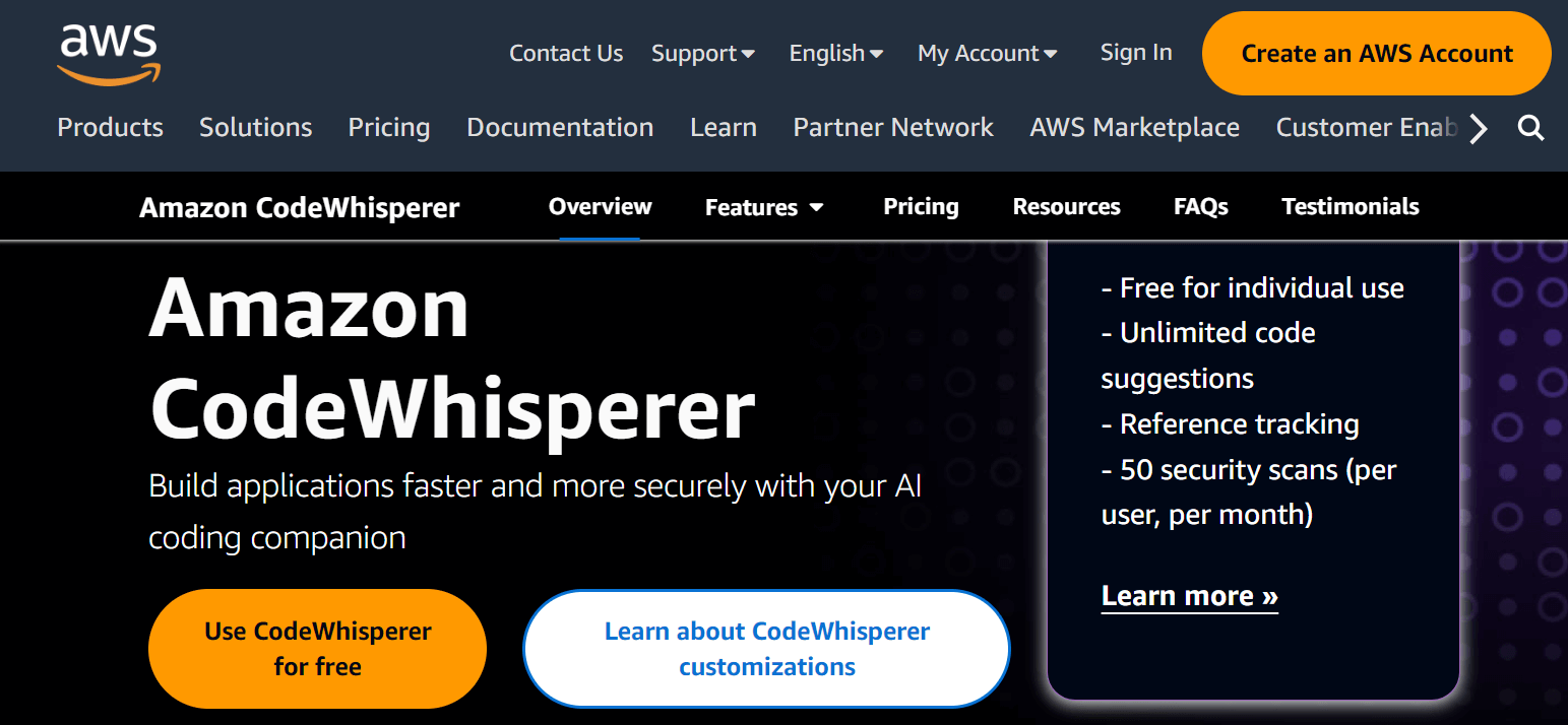 Amazon CodeWhisperer