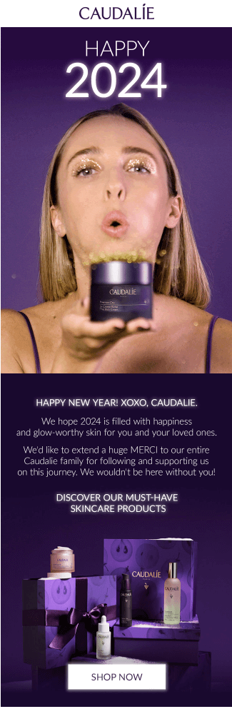 Caudalie New Year email Caudalie New Year email