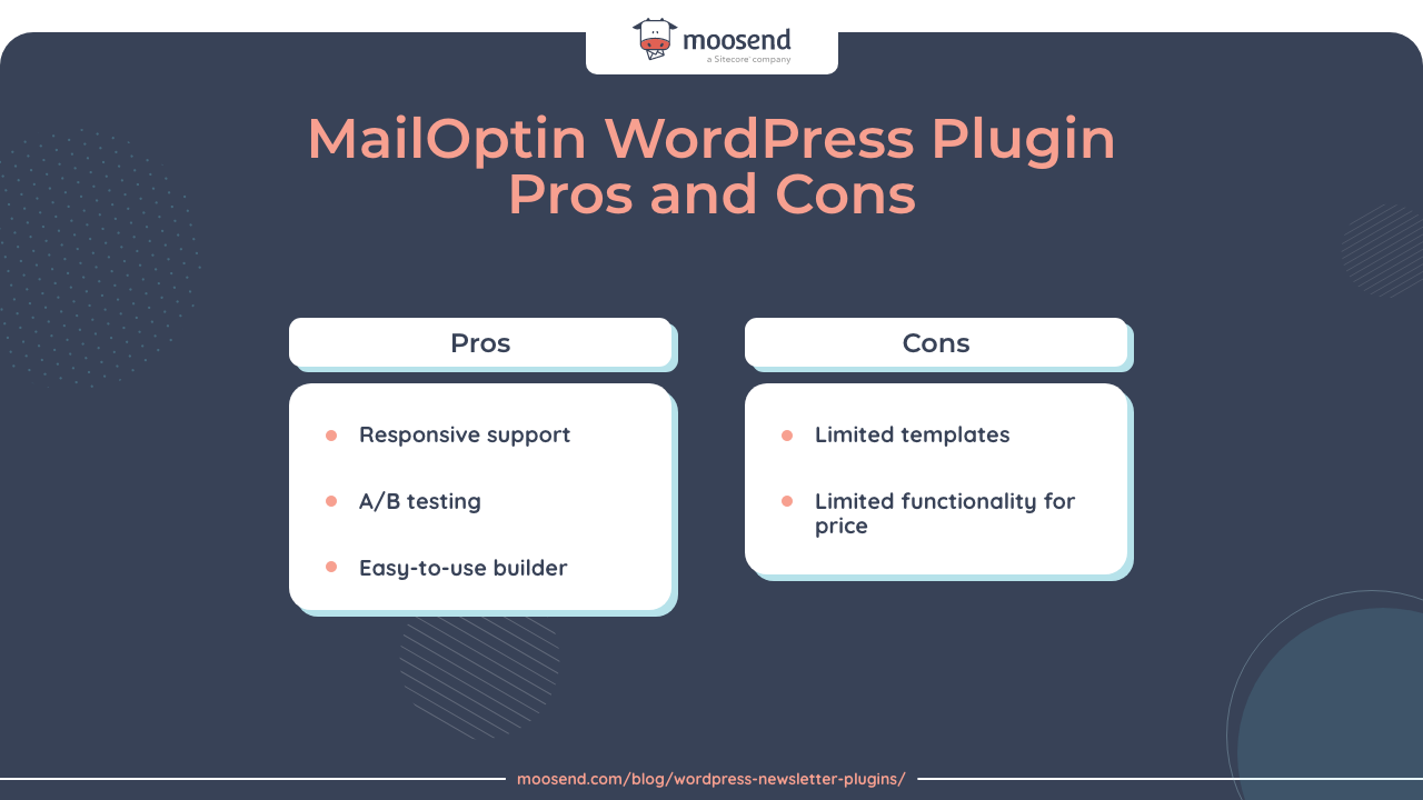 mailoptin pros and cons