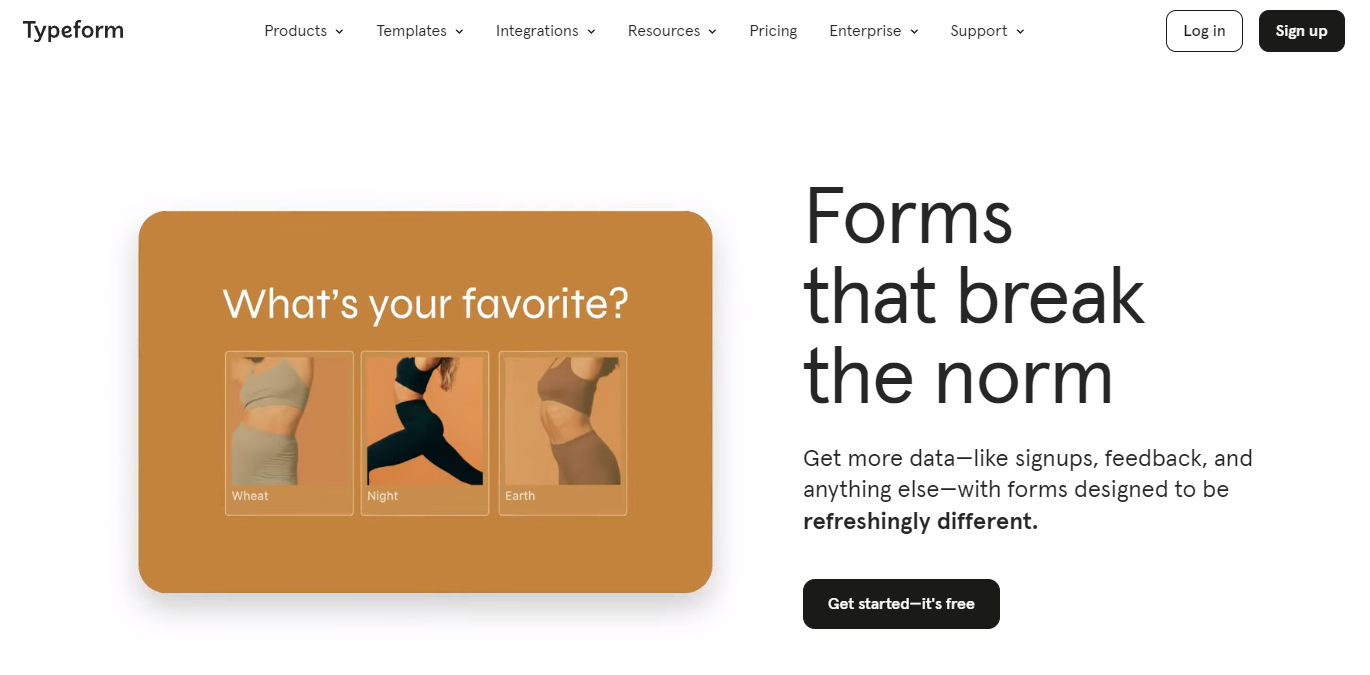 typeform form creator