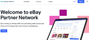eBay Partner Network page