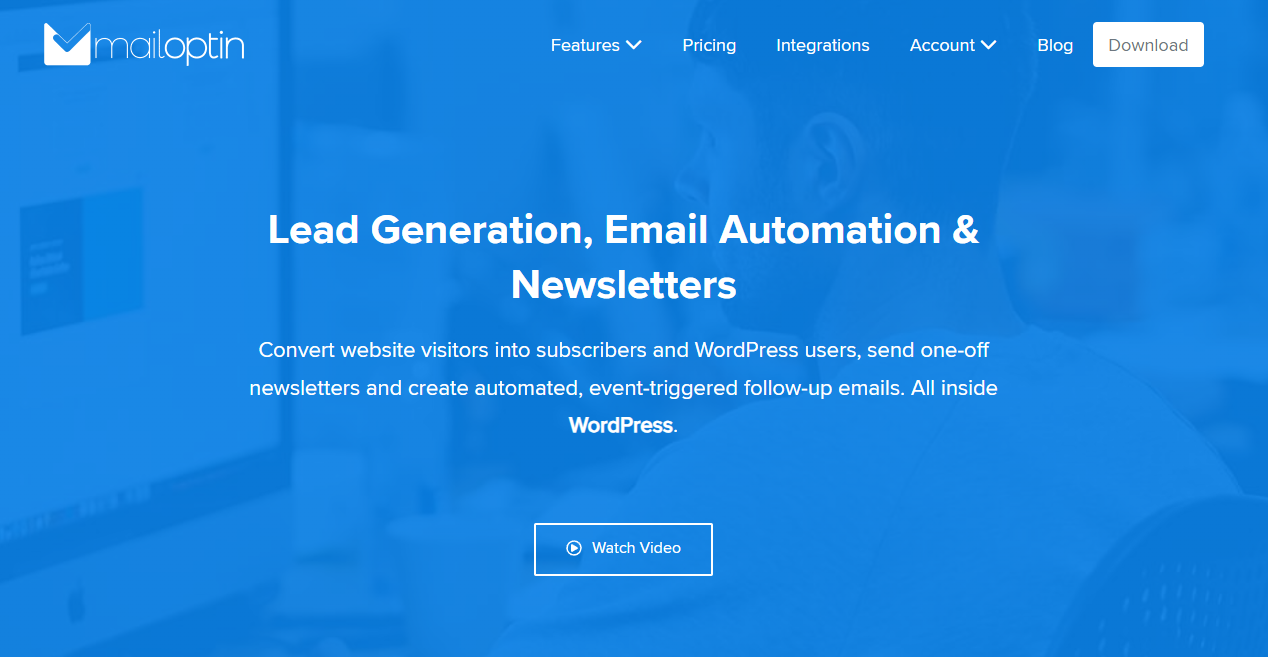 mailoptin homepage