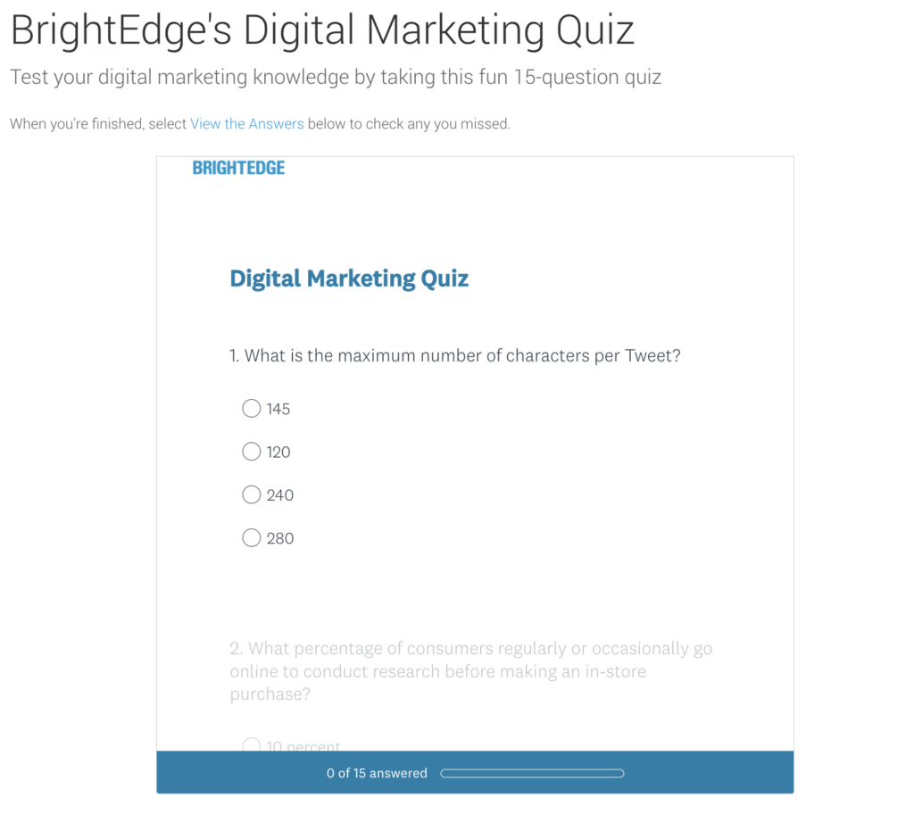 marketing quiz