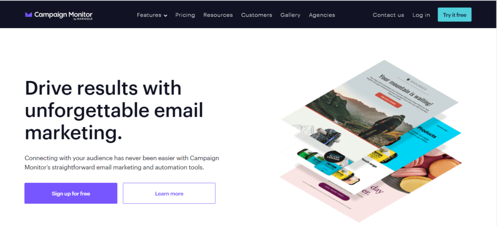 Campaign Monitor email marketing platform
