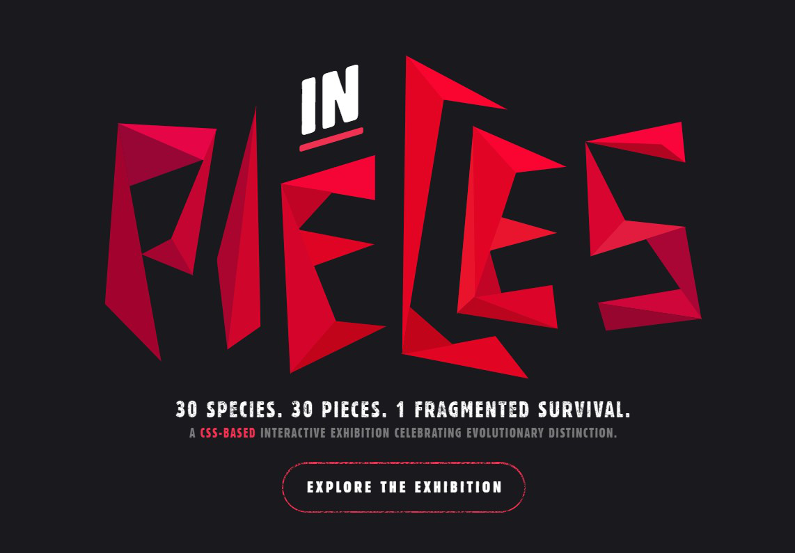 species in pieces splash page example