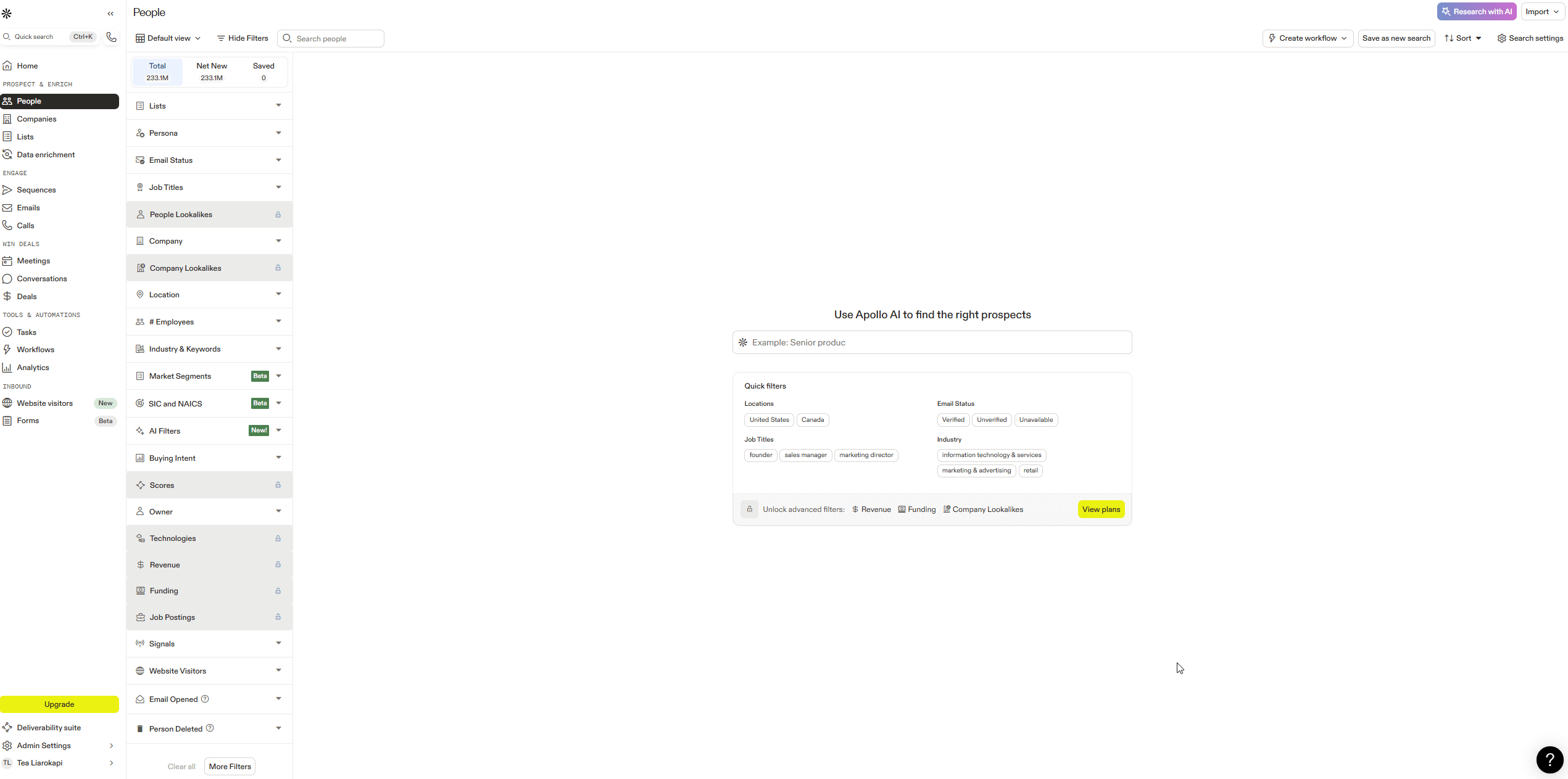crm email marketing software solutions apollo platform apollo platform screenshot
