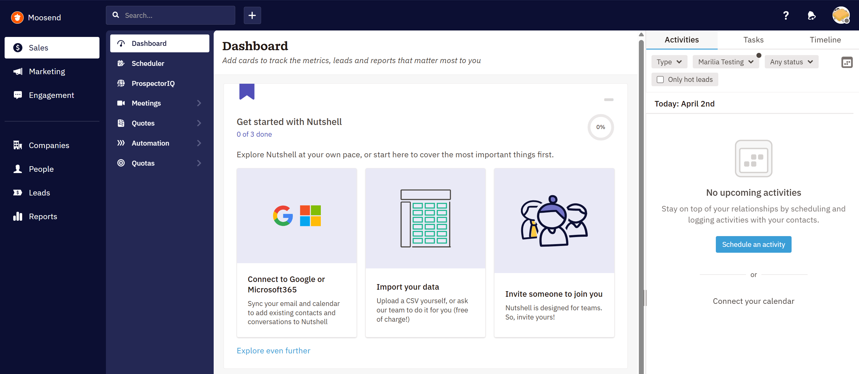 Nutshell crm and email marketing 