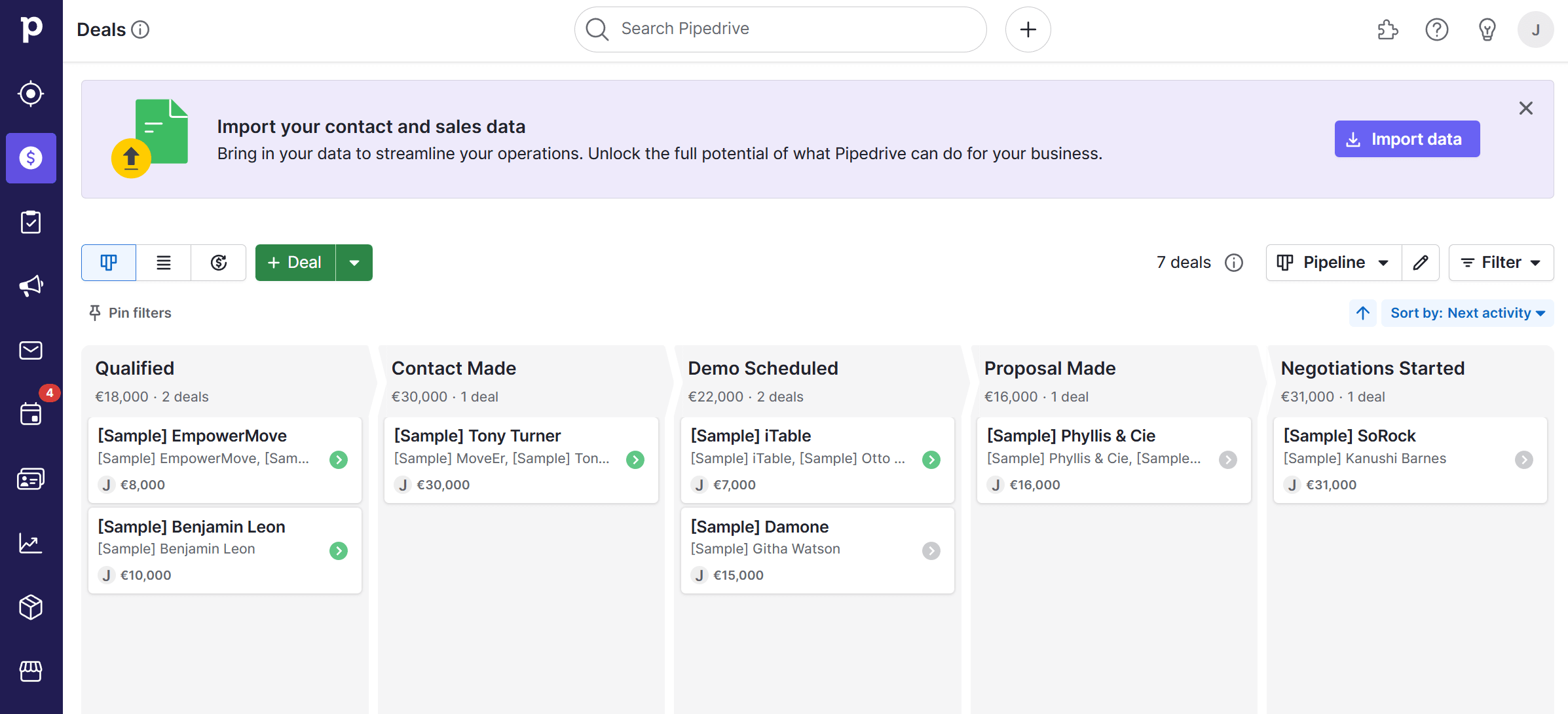 pipedrive crm email platform