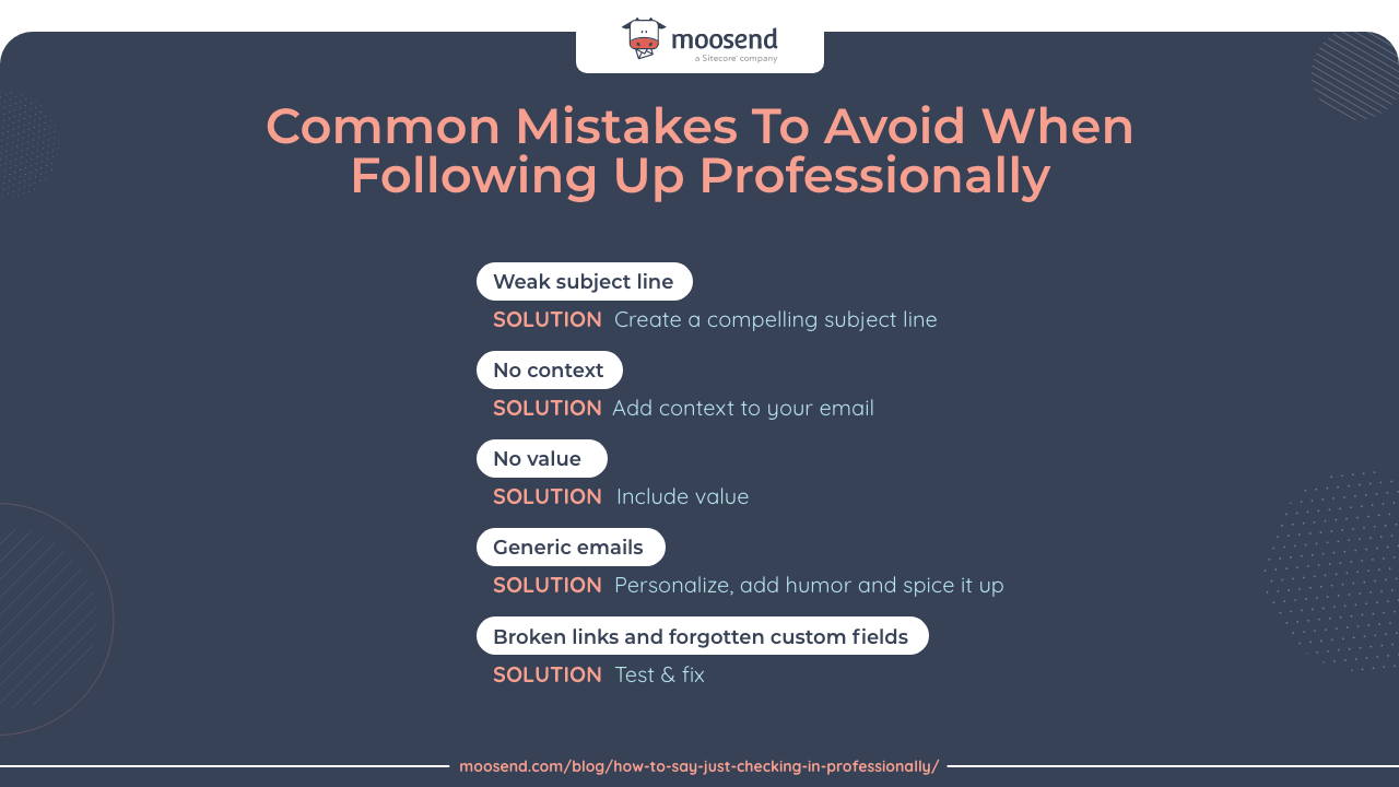 common mistakes to avoid when sending follow up messages