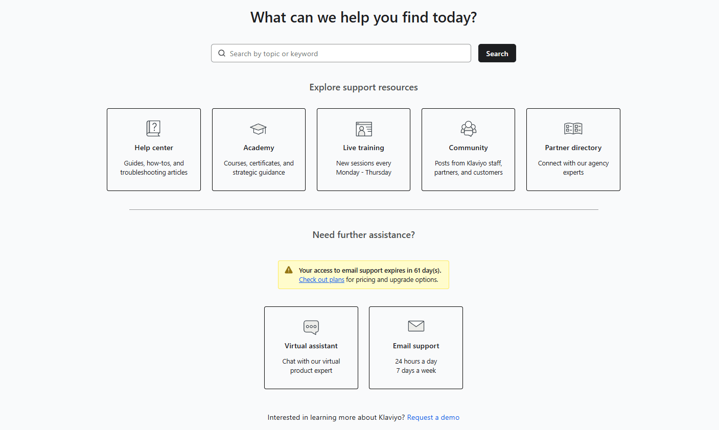 Klaviyo's support channels Klaviyo's customer support choices
