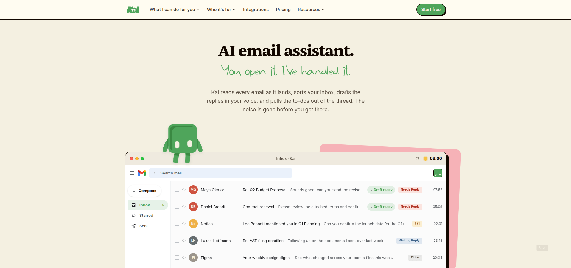 kai ai email assistant tool