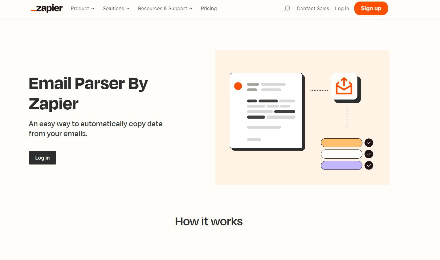 Zapier email parser 