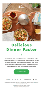 Blue Apron's re-engagement email with 30% discount