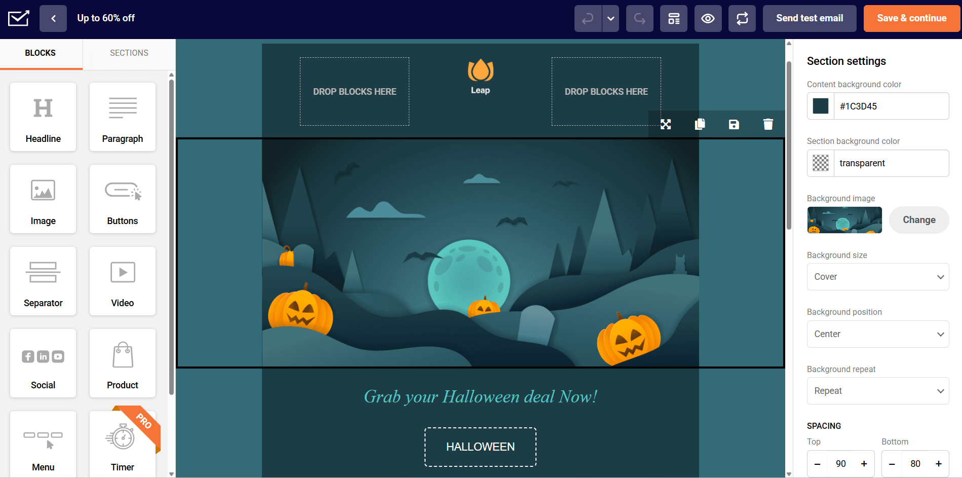 sender's email editor